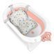 Складна ванночка для дітей, немовлят з вкладишем Ricokids RK-286 біло-рожева (728601) jan_p7909 фото 2