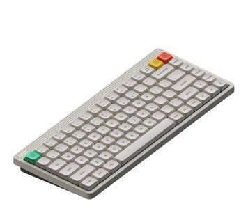 Беспроводная клавиатура NuPhy Node 75 Low / Lunar White / Red nano (NODE75LOWLWRN) xk_1486667 фото
