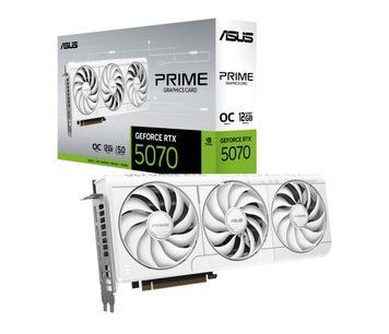 Відеокарта ASUS GeForce RTX 5070 Prime OC White 12GB GDDR7 DLSS4 (PRIME-RTX5070-O12G-WHITE) xk_1346273 фото