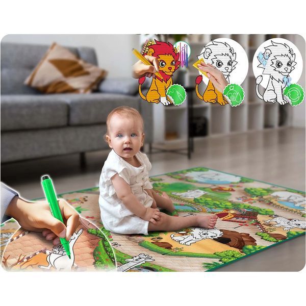 Килимок для малювання 90 x 120 см + 80 алкогольних маркерів Ricokids (734400-791201) jan_p7349 фото