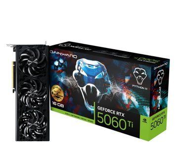 Відеокарта Gainward GeForce RTX 5060 Ti Python III OC 16GB GDDR7 DLSS5 (NE7506TS19T1-GB2061T) xk_1331012 фото