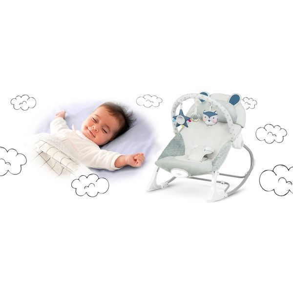 Лежачок-качалка з вібрацією Ricokids - сірий (7328) jan_p7995 фото