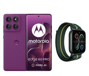 Смартфон Motorola edge 60 pro 5G 12/512GB Sparkling Grape + watch fit xk_1416325 фото