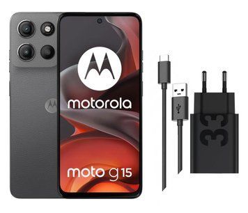 Смартфон Motorola moto g15 8/128GB Gravity Grey + Charger 33W (PB6E0017PL+PG38C06448) xk_1373073 фото