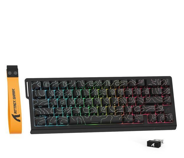 Беспроводная клавиатура Attack Shark X68PRO HE Rapid Trigger 8kHz/128kHz Poron black (6972792471068) xk_1349534 фото