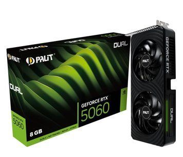 Відеокарта Palit GeForce RTX 5060 Dual 8GB GDDR7 DLSS5 (NE75060019P1-GB2063D) xk_1335482 фото