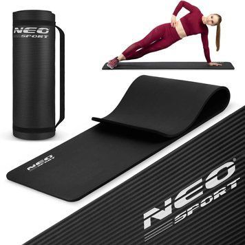 Килимок для фітнесу товстий 183 x 60 см Neo-Sport - 192300 чорний jan_p5286 фото