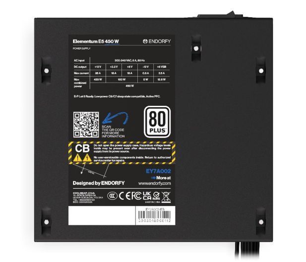Блок живлення ENDORFY Elementum E5 450W 80 Plus (EY7A002) xk_1236840 фото