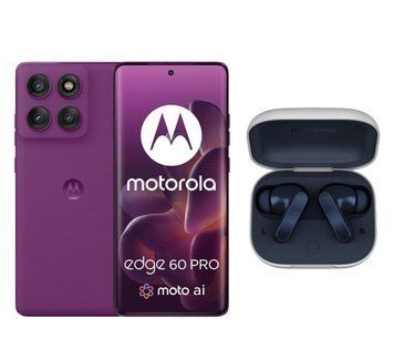 Смартфон Motorola edge 60 pro 5G 12/512GB Sparkling Grape 120Hz + Moto Buds xk_1373221 фото