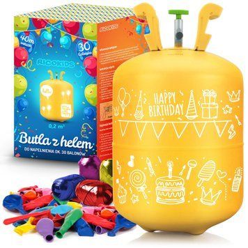 Балон з гелієм 0,20м3 з кульками та стрічкою Ricokids (799000) jan_p4590 фото
