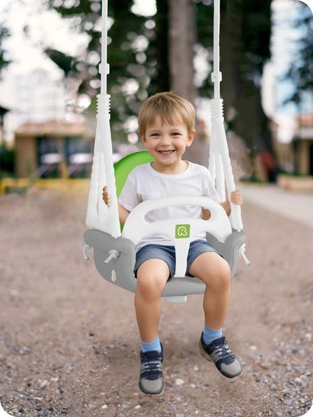 Качели-трансформер Слоник 3 в 1 Ricokids серо-зеленые (770001) jan_p7192 фото