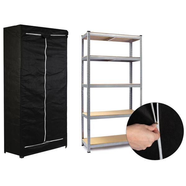 Металевий складський стелаж Humberg HR-812 180 x 90 x 40 см + чохол у подарунок (4812-680300) jan_p6075 фото