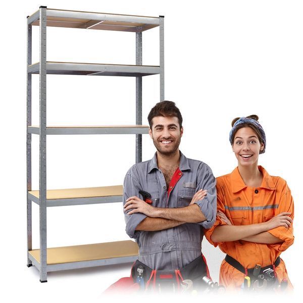Металевий складський стелаж Humberg HR-812 180 x 90 x 40 см + чохол у подарунок (4812-680300) jan_p6075 фото