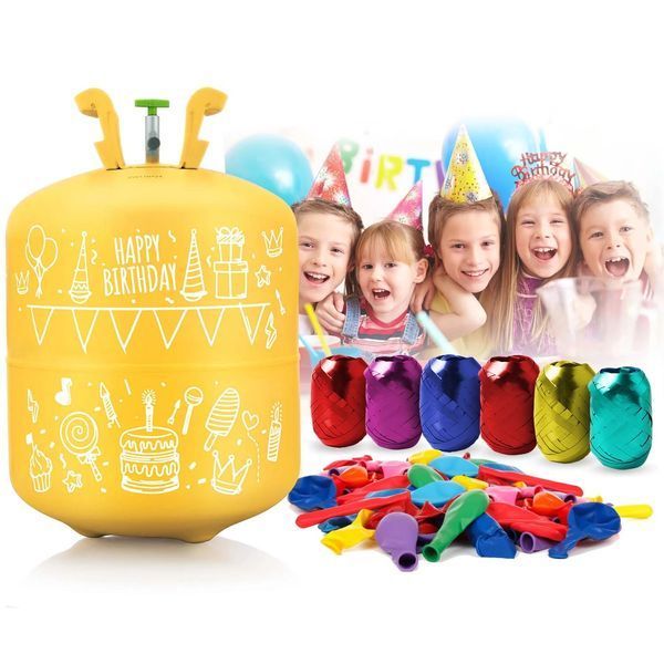 Баллон с гелием 0,42 м3 с шарами и лентой Ricokids (799100) jan_p4537 фото
