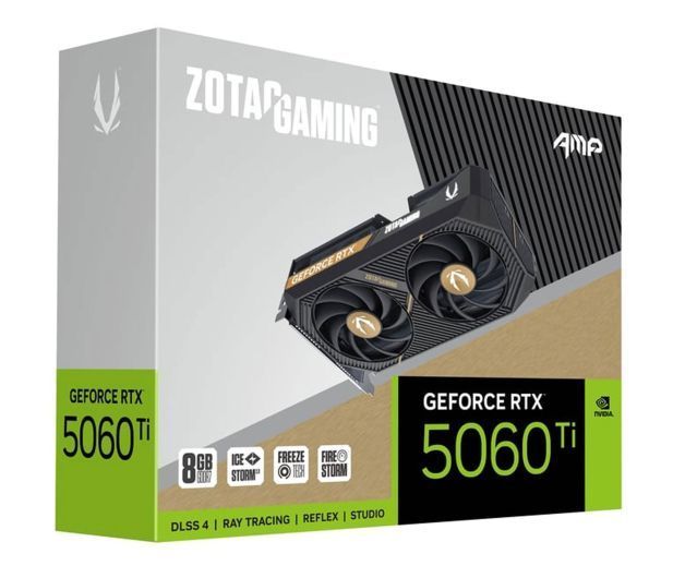 Відеокарта Zotac GeForce RTX 5060 Ti AMP 8GB GDDR7 DLSS4 (ZT-B50610F-10M) xk_1330990 фото