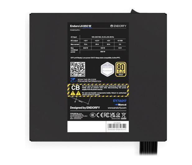 Блок живлення ENDORFY Enduro L6 850W 80 Plus Gold (EY7A017) xk_1534414 фото