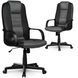 Офісне крісло шкіряне з мікросітки 518B чорний-сірий (518B-BLACK-GRAY) jan_p4551 фото 4