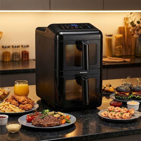 Мультипіч двокамерна вертикальна 11.6 л Air fryer Berdsen 3000W BD-663 (366300) jan_p8227 фото