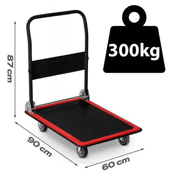 Платформенний транспортний візок HM-506 чорно-червоний (550601) jan_p7660 фото