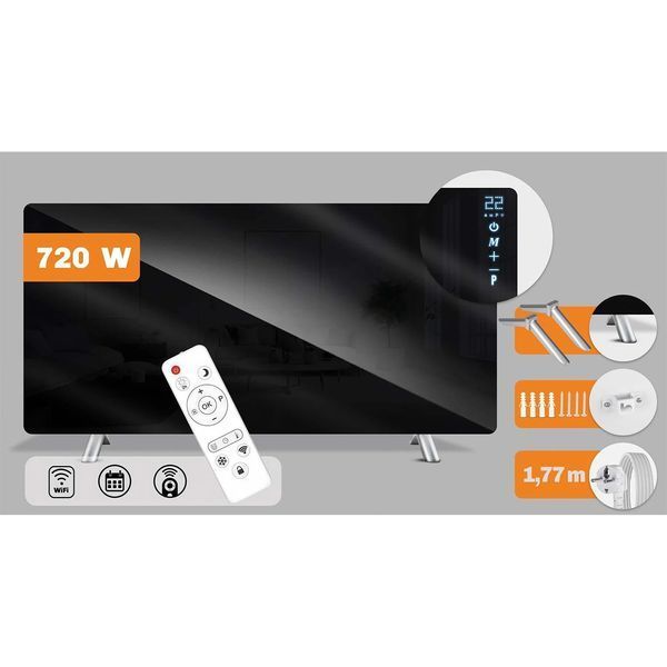 Інфрачервоний обігрівач 720 W Berdsen BD-985 з пультом WiFi та додатком (398500) jan_p8568 фото