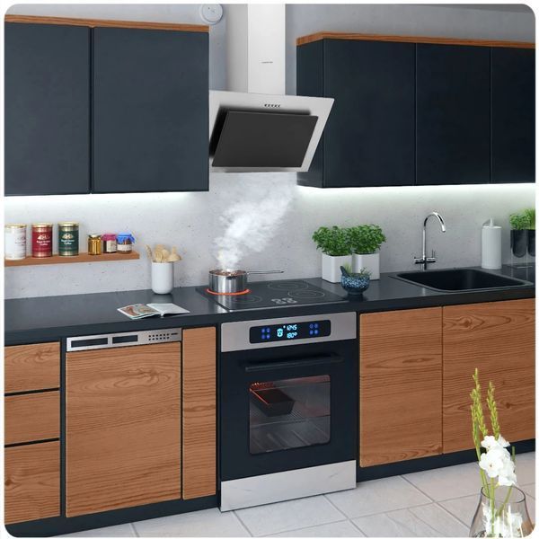 Витяжка кухонна камінна 60 см Inox + чорна BT-209 (3209) jan_p4907 фото