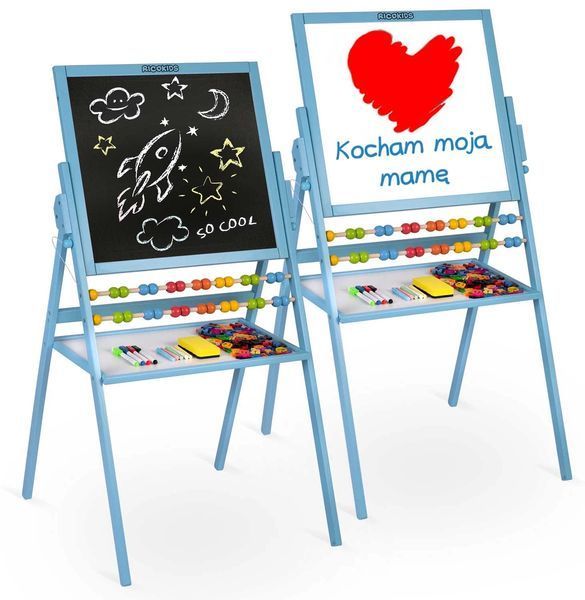 Магнітна крейдова обертовa дошка Ricokids синя (780001) jan_p4497 фото