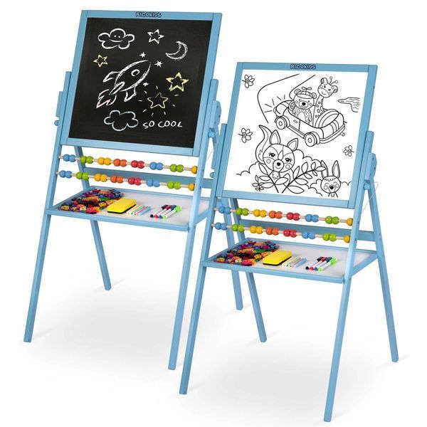 Магнітна крейдова обертовa дошка Ricokids синя (780001) jan_p4497 фото