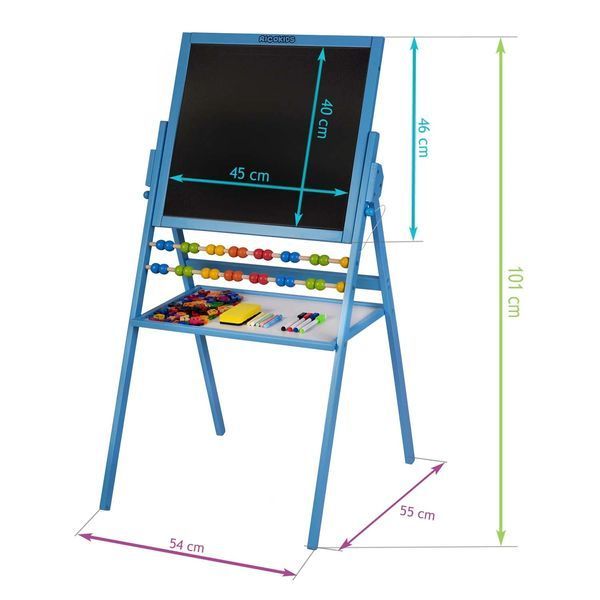 Магнітна крейдова обертовa дошка Ricokids синя (780001) jan_p4497 фото