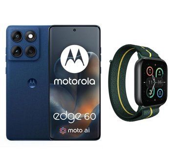 Смартфон Motorola edge 60 5G 12/512GB Gibraltar Sea 120Hz + watch fit xk_1486613 фото