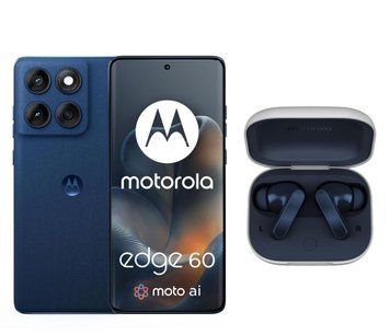 Смартфон Motorola edge 60 5G 12/512GB Gibraltar Sea 120Hz + Moto Buds xk_1486612 фото