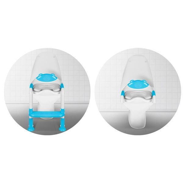 Накладка на унітаз з драбинкою ведмедик Ricokids 729200 блакитна jan_p6382 фото