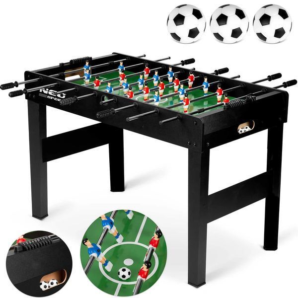 Настільний футбол Neosport 118x61x79 см NS-805 чорний (180500) jan_p5454 фото