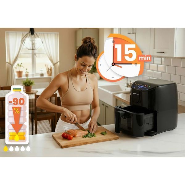 Мультипіч Air fryer 4л Berdsen 1500W BD-658 чорна (365800) jan_p7855 фото