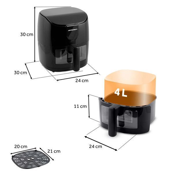 Мультипіч Air fryer 4л Berdsen 1500W BD-658 чорна (365800) jan_p7855 фото