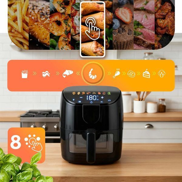 Мультипіч Air fryer 4л Berdsen 1500W BD-658 чорна (365800) jan_p7855 фото
