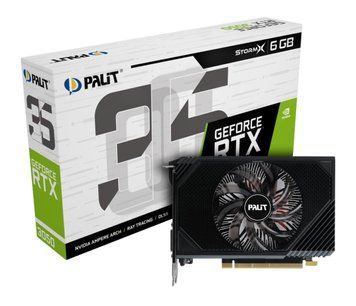 Відеокарта Palit GeForce RTX3050 StormX 6GB GDDR6 (NE63050018JE-1072F) xk_1486601 фото