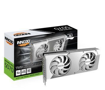 Відеокарта INNO3D GeForce RTX 5070 Twin X2 OC White 12GB GDDR7 DLSS4 (N50702-12D7X-195064W) xk_1319114 фото