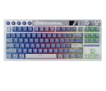 Бездротова клавіатура Royal Kludge RK M87 Ocean Blue Beige switch (RK-M87-OCBLU-BEGSW-US) xk_1455780 фото