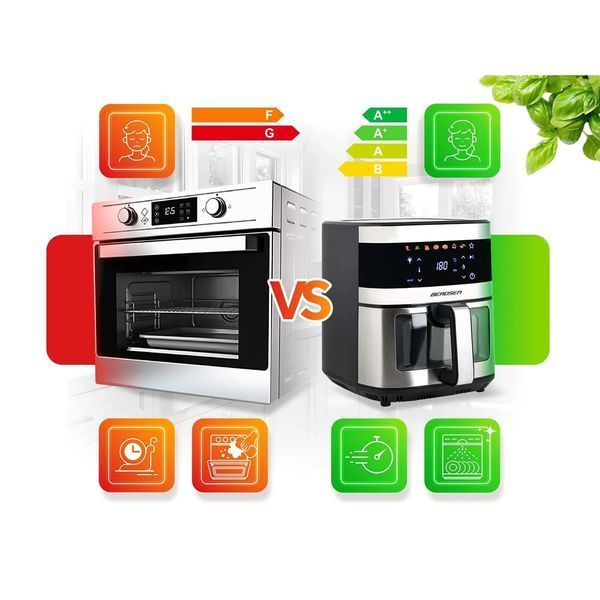Мультипіч Air fryer велика фритюрниця 9,1 л Berdsen 1700 W BD-656 срібляста (365600) jan_p7853 фото
