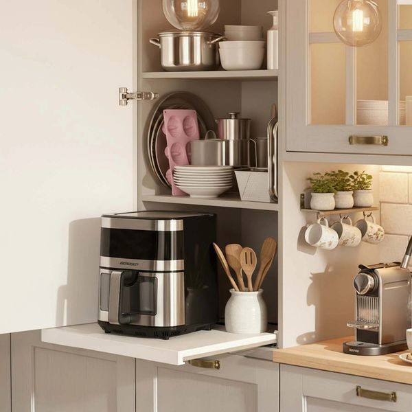Мультипіч Air fryer велика фритюрниця 9,1 л Berdsen 1700 W BD-656 срібляста (365600) jan_p7853 фото