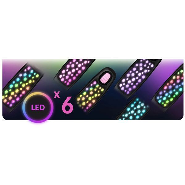 Триколісний балансирний самокат для дітей Ricokids Glowi з LED підсвіткою чорний з рожевим (766101) jan_p8180 фото