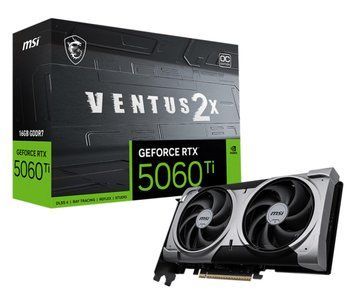 Відеокарта MSI GeForce RTX 5060 Ti Ventus 2X OC Plus 16GB GDDR7 DLSS4 (5060 Ti 16G VENTUS 2X OC PLUS) xk_1328859 фото