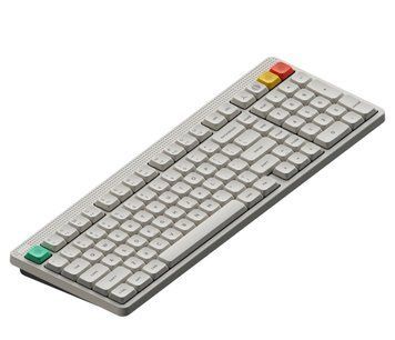 Беспроводная клавиатура NuPhy Node 100 Low / Lunar White / Red nano (NODE100LOWLWRN) xk_1486685 фото