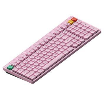 Беспроводная клавиатура NuPhy Node 100 Low / Light Pink / Brown nano (NODE100LOWLPBRN) xk_1486692 фото