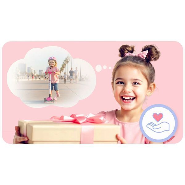 Триколісний балансирний самокат для дітей Ricokids Jelly рожевий, що світиться в темряві (765901) jan_p8041 фото
